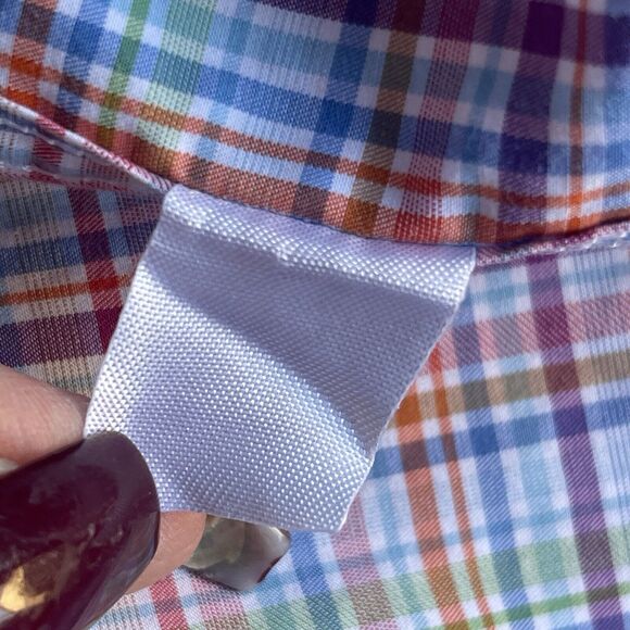 Peter Millar Seaside Finish Button Up Shirt Mens Large Cotton Multicolor Large - Picture 6 of 10